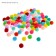 A set of textile details for the decor "bombs" 100 pcs. set, size 1 pc. 0.6 cm, color mix