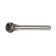 Bordra tundra type D is spherical, 12 x 10.8 mm, shank 6 mm
