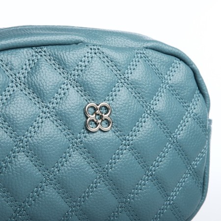 Bag Cross-Bodi with a zipper, blue color-3