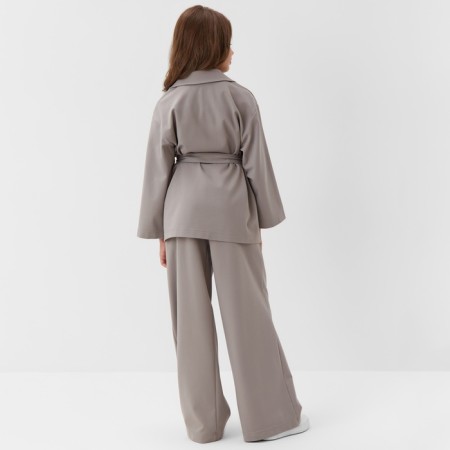Комплект для девочки (жакет и брюки) MINAKU: PartyDress, цвет серый, рост 152 см-5