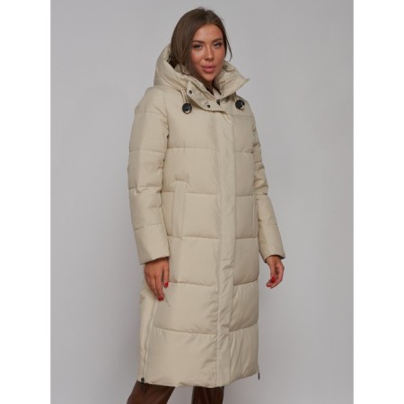 Coat insulated winter female, size 42, beige color-10