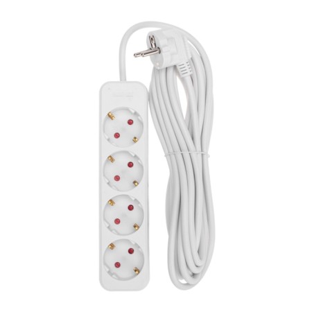 Extension cord Standard 4 nests, 5m, 3x1.0mm², s/h, white rexant
