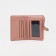 Women's wallet on the button, beige-pink color