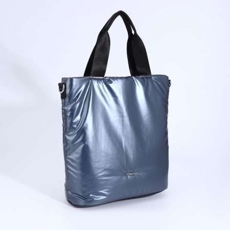 Luggage bag, external pocket, long belt, gray-blue color-2
