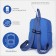 Baby backpack on lightning, 3 outer pockets, blue color