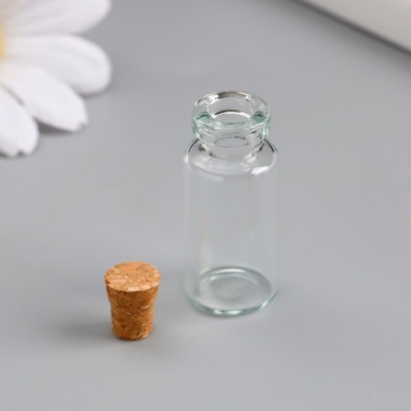Decor for creativity Glass "A bottle with a traffic jam" 3 ml 3.5x1.6x1.6 cm-1