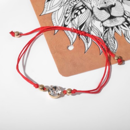 Antistress Assortment Bracelet Leo, red color in gold, d = 6 cm-1