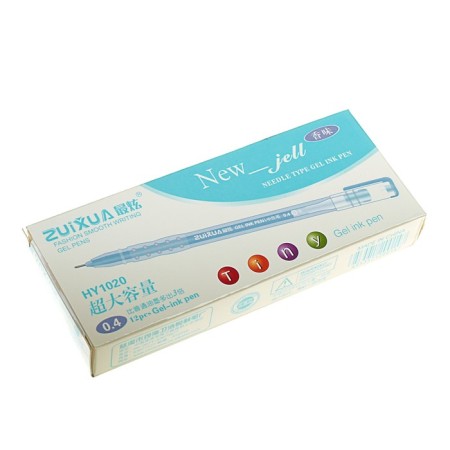 Gel pen, 0.38 mm, blue, transparent case, aer -shaped, needle -off writing node-2