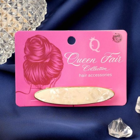 Hair hair clip "Sheila" 7 cm, milk-2