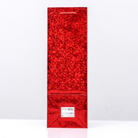 Gift package, foil, "red" 35 x 12 x 9 cm under a bottle-1