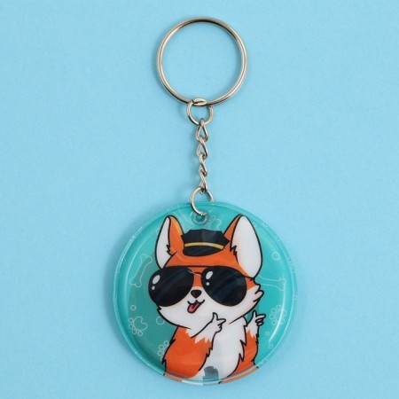 Keads with a flashlight "Corgi", 5 x 5 cm-2