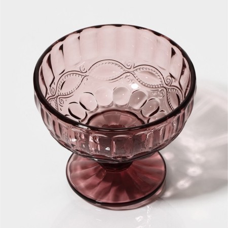 Glass Glass Magistro "La-Channel", 350 ml, 12 × 10.5 cm, pink color-3
