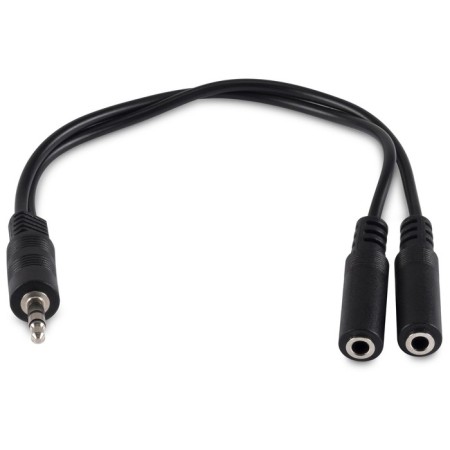 Adapter Audio BURO-BU-2XJACK-JACK 2XJACK 3.5 (F)/Jack 3.5 (M) 0.2m. black-1
