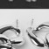 Earrings Metal “Chain” wide links, 3 pcs., Silver color