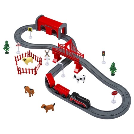 Railway for children "My City", 70 items, on batteries-3