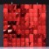 Panel with sequins for photo zones, square, 30*30cm, red color