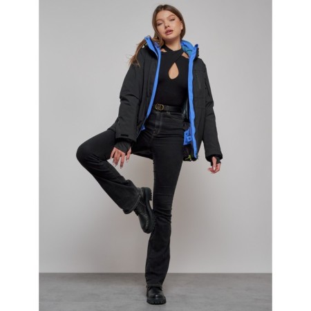 Ski jacket female, size 42, black color-18