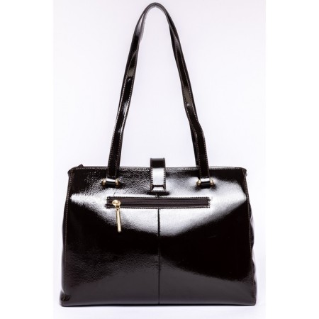 Bag Tout Women, Genuine leather, Ludor dark brown, 33x10x25 cm-1