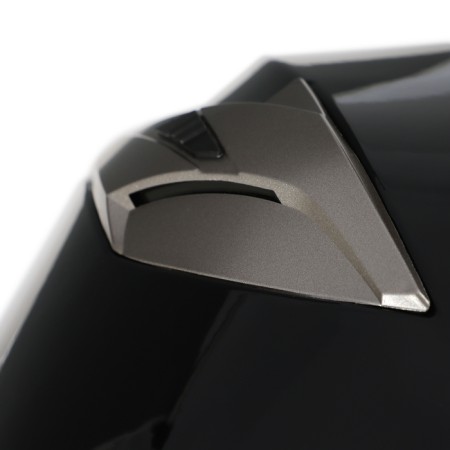The helmet open with two visors, size M (57-58), model-BLD-708E, black glossy-9