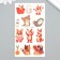 Tattoo on the body color "cats and dogs" mix 6.8x12 cm