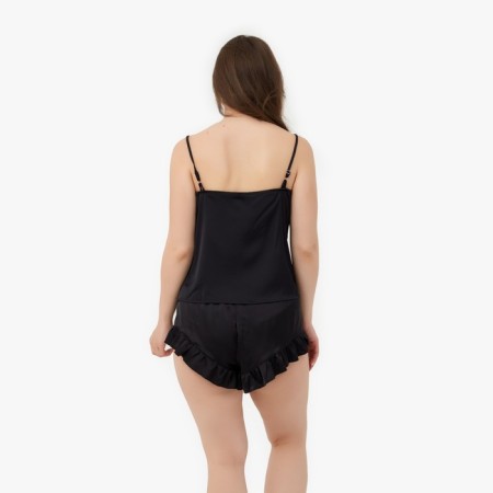 Women's pajamas (T-shirt, shorts) minku: Light touch color Black, rr 48-3