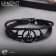 Bracelet Skin "Spit Double" note, black color in ferrous metal, l = 21 cm