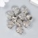 Busina for creativity Metal "Wings folded with heart" silver 1.2x1.1x0.7 cm