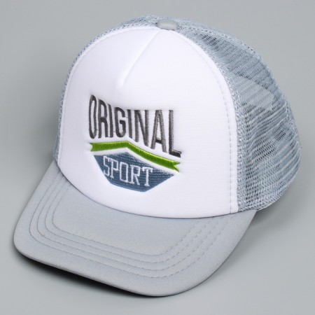 Baby cap for a boy with a Sport grid, gray color, rr 52-54, 5-7 years old-2