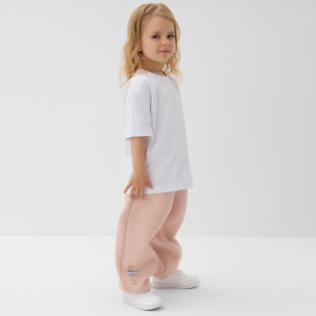 Children's pants Minaku: Exclusive Print, powder color, overSize growth 122 cm-1