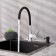 Kitchen mixer "RMS" SL123BL-016F-1, flexible spout, single-leaf, black/chrome