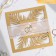 Wedding invitation: carved 16 x 16 cm, (gold color)