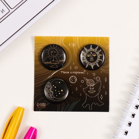 Icons sunset set 3 pcs d = 25 mm "sun" 7x7 cm-1
