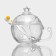 Glass mug with a lid and spoon "Cosmos", 350 ml