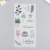 Stickers for creativity Paper "Plants in pots" set 3 sheets 10x20 cm