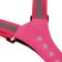 A signal vest, reflecting with an adjustable size, pink, LED signal, 4 modes
