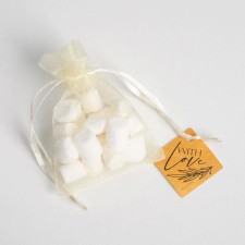 Bager Gift Organza Beige “With Love”, with a nameplate, 7 x 9 cm +/- 1.5 cm