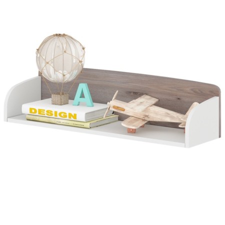 Open shelf, 900 × 240 × 220 mm, Nelson / white color