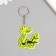 A keychain plastic reflective "Eikh on a branch" 5.5x4.8 cm