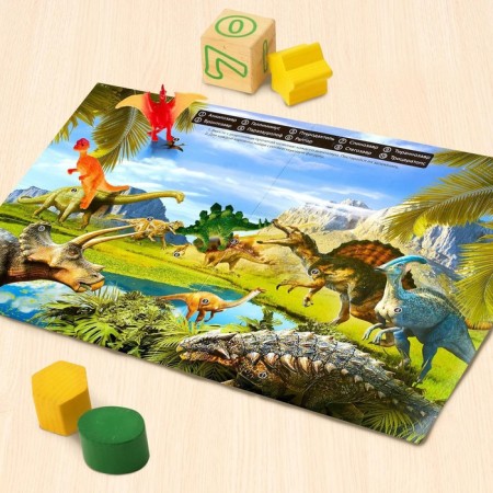 The training set "Era of dinosaurs", animals and poster, according to the Montessori method, for children-1