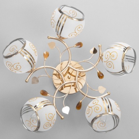 Greta chandelier 5x40W E27 Gold Model: 2600553-3
