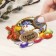 Magnet with a stamp-layer "Easter composition", 7 x 5.7 cm.