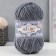 Yarn "Velluto" 100% micropoliester 68m/100g (87 coal-gray)
