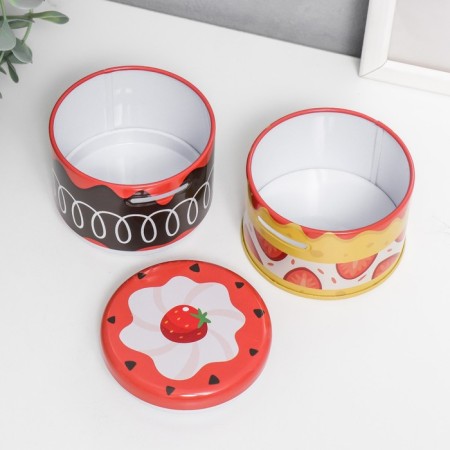 Копилка металл двойная "Еда" МИКС 12х8,5х8,5 см-6