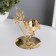 Summary for 1 candle metal d = 4 cm "spring flowers" gold 7.7x11.8x12.5 cm