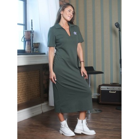 Women's dress "Star", size 46, Khaki color-3