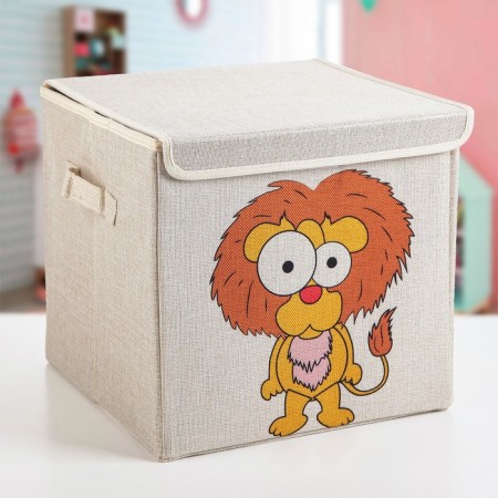 Stellyer box for storage with a lid "Lion", 30 × 30 × 28.5 cm