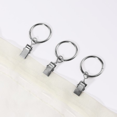 Ring for the cornice, with a clamp, d = 23/30 mm, silver color-1