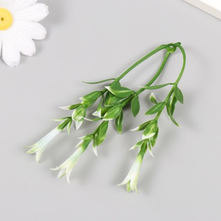 Artificial plant for creativity "Hippeastium" set of 6 pcs white-green 11.5 cm-3