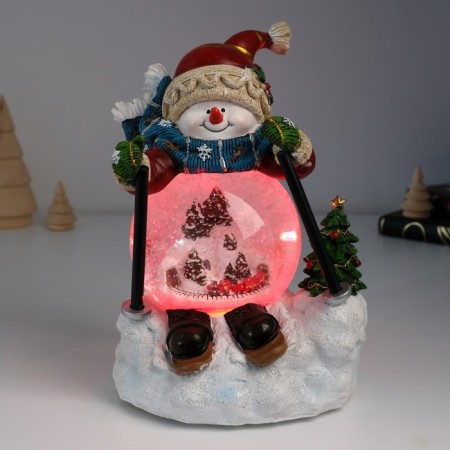 Souvenir Polystone Water Ballion Music, Light "Snow Snow" D = 10 cm 15x13.5x21 cm-5