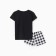 Female home (T -shirt, shorts) "Princess", Black color, size 52